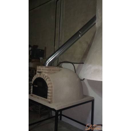 Codo 45º inoxidable brillo para Hornos de Leña