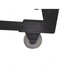 SOPORTE EN INOXIDABLE CON RUEDAS PARA HORNO DE LEÑA 2