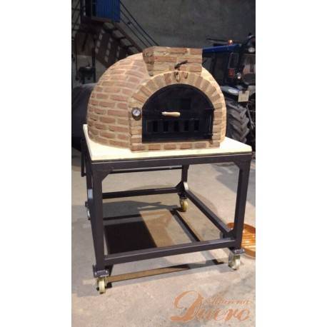 SOPORTE METALICO CON RUEDAS PARA HORNO DE LEÑA