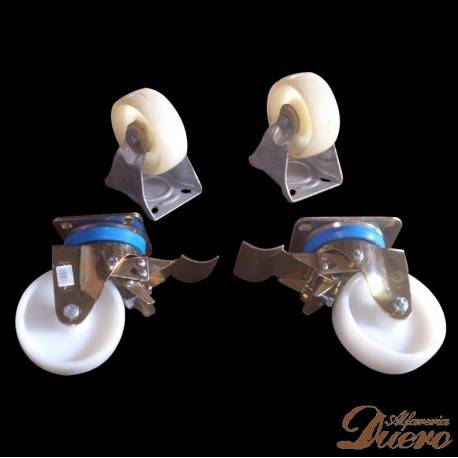 SOPORTE METALICO CON RUEDAS PARA HORNO DE LEÑA