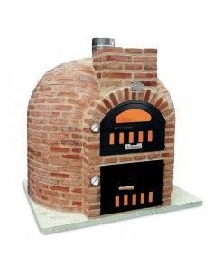 Horno de leña envolvente con hornilla, horno superior doble