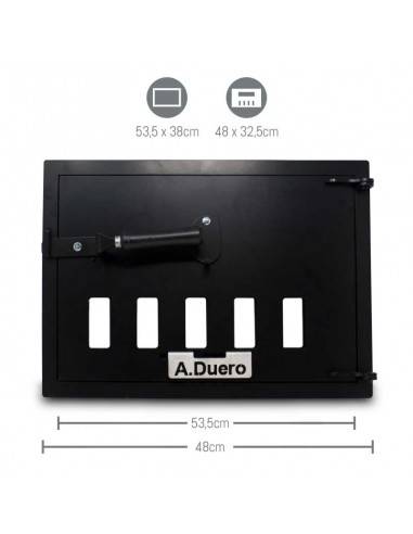 Conjunto de puertas para horno de leña con hornilla