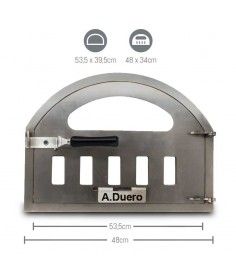 PUERTA HORNO DE LEÑA EN INOXIDABLE 2