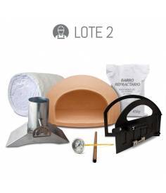 LOTE 2 HORNO, PUERTA, TIRO, PIROMETRO BARRO DE MONTAJE Y AISLANTE CON MALLA 2