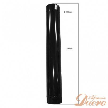 Tubo vitrificado negro Ø150 mm 100 cm para Hornos de Leña