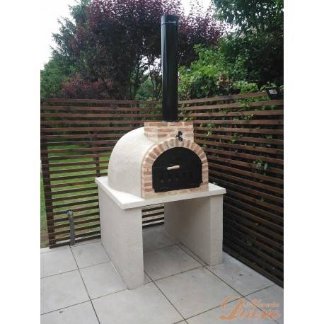 Tubo vitrificado negro 100 cm para Hornos de Leña