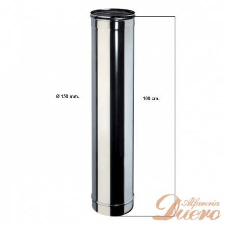 Tubo inoxidable brillo Ø150 mm 100 cm para Hornos de Leña