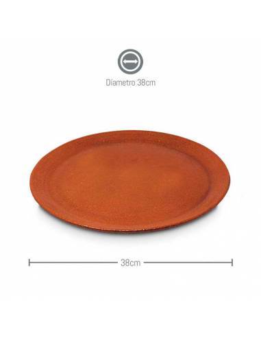 Plato Piedra para Pizza de Barro Refractario