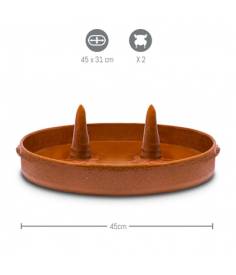 Asador de pollos doble en barro refractario 2