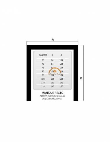 Horno de Leña con embocadura frontón  y puerta rectangular
