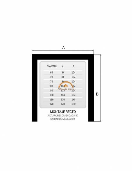 Horno de Leña con embocadura frontón  y puerta rectangular