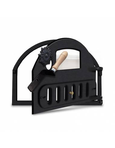 Kit de puertas de fundido para horno de leña con hornilla