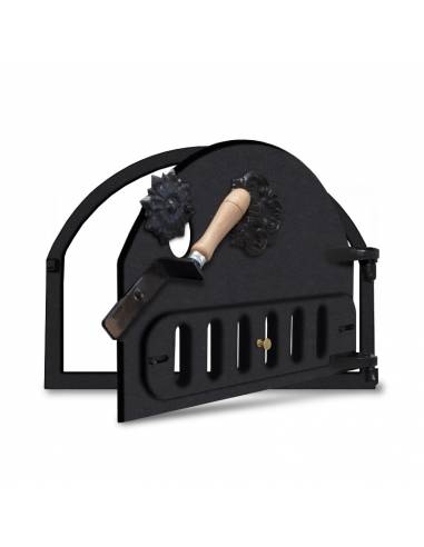 Pack de puertas de fundido para horno de leña - Puerta superior ciega