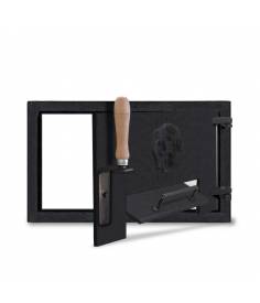 Puerta Rectangular de hierro fundido para horno de leña 2