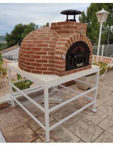Horno de Leña acabado en Ladrillo Curvo