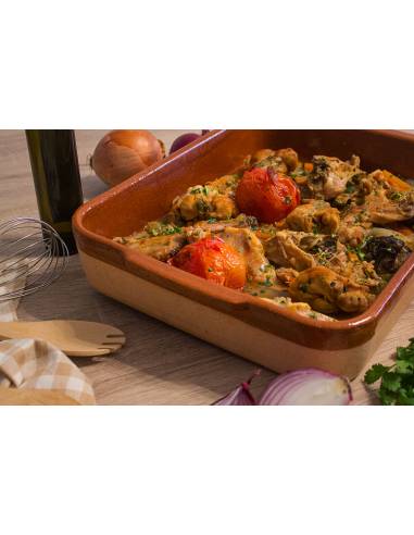 Asador Rectangular de barro para Horno doméstico de gas o eléctrico