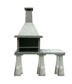 Barbacoa sobre pegollos con mesa