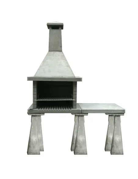 Barbacoa sobre pegollos con mesa