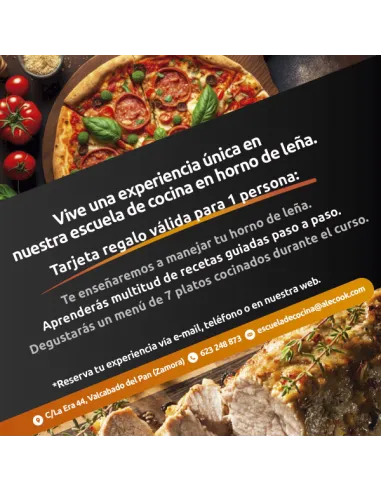 🎁 Experiencia única de cocina en horno de leña