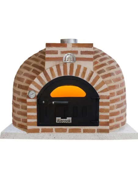 Horno de Leña acabado en Ladrillo Curvo