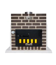 Horno de Leña con embocadura frontón  y puerta rectangular