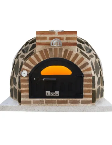 » Horno de Leña con Acabado en Piedra para Exteriores