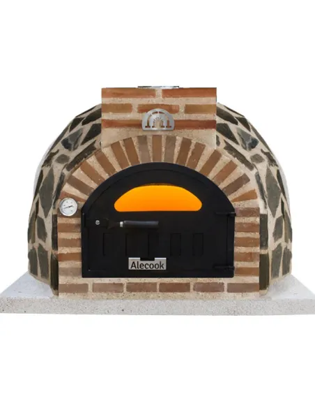 » Horno de Leña con Acabado en Piedra para Exteriores