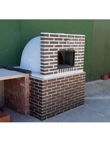 Horno de Leña con Embocadura Frontón y Puerta Rectangular