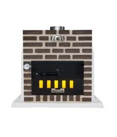 Bunker Seúl con embocadura frontón en LADRILLO MARRÓN 2