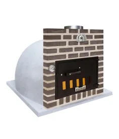Horno de Leña con embocadura frontón  y puerta rectangular 2