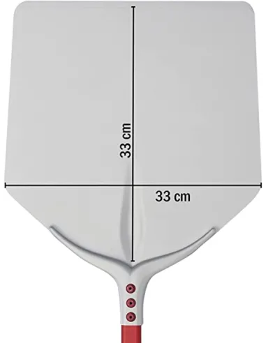 Imagen con medidas de pala cuadrada para pizza