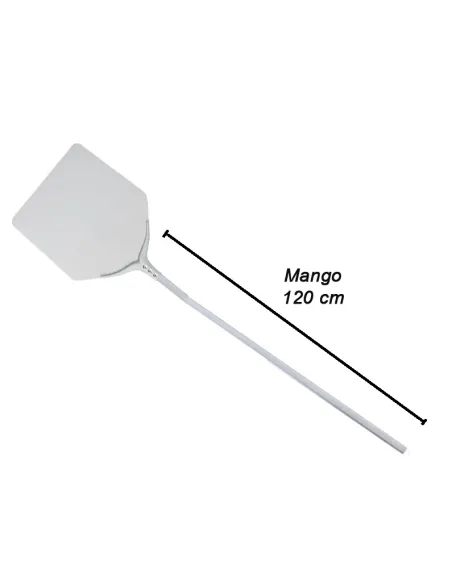 Imagen con medidas de Pala plana para horno de leña