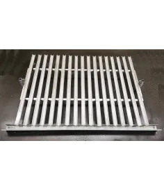 Parrilla argentina con varilla en V con recoge grasas 2