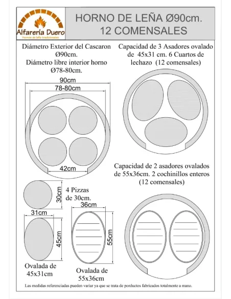 Hornilla de Leña tradicional 90 puertas a izquierda