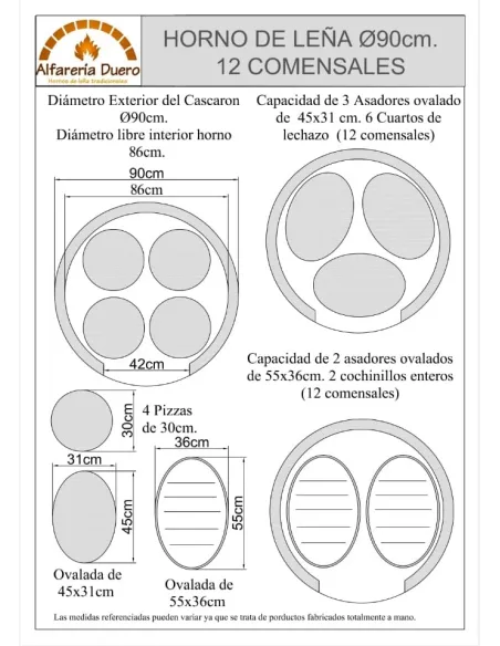 Oferta Horno de Leña tradicional en esquina de 90cm modelo Praga