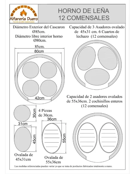 Oferta Horno de Leña modelo Praga 85cm