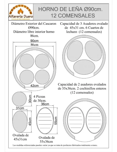 Liquidación Horno de Leña tradicional en esquina de 90cm modelo Berlín