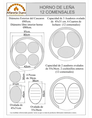 Liquidación Horno de Leña tradicional en esquina 85cm modelo Venecia