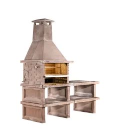 Barbacoa de Hormigón con mesa auxiliar