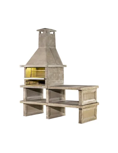 Barbacoa de Hormigón con mesa auxiliar