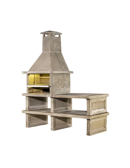 Barbacoa de Hormigón con mesa auxiliar