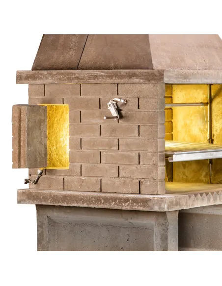 Barbacoa completa con mesa fregadero y baldas