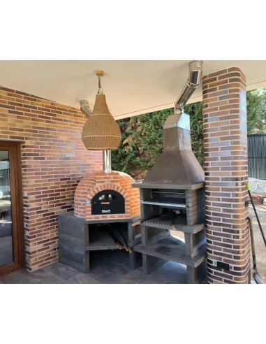 instalación con accesorio acoplamiento tubo para barbacoa