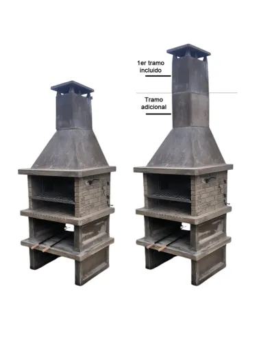 Prolongación de hormigón para chimenea de Barbacoa