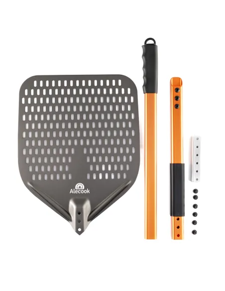 Pala Profesional perforada para Pizza en Aluminio Anodizado