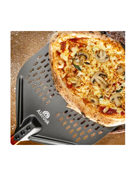 Pala Profesional perforada para Pizza en Aluminio Anodizado