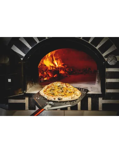 Pala Profesional perforada para Pizza en Aluminio Anodizado