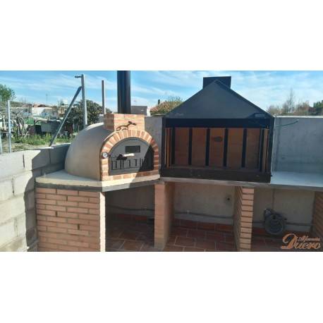 Tubo vitrificado negro 100 cm para Hornos de Leña