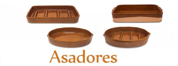 Imagen de asadores de barro refractario con link a categoria de asadores