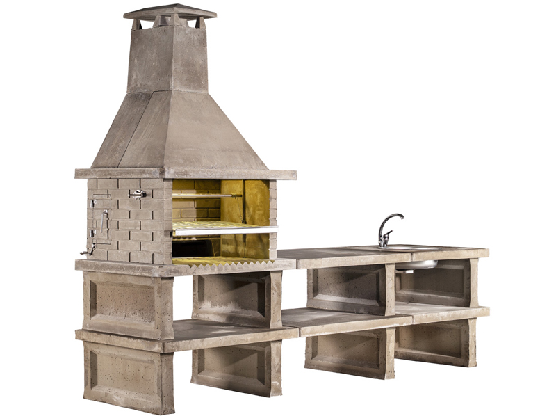 Imagen de barbacoa prefabricada de hormigón con enlace a categoría de barbacoas prefabricadas